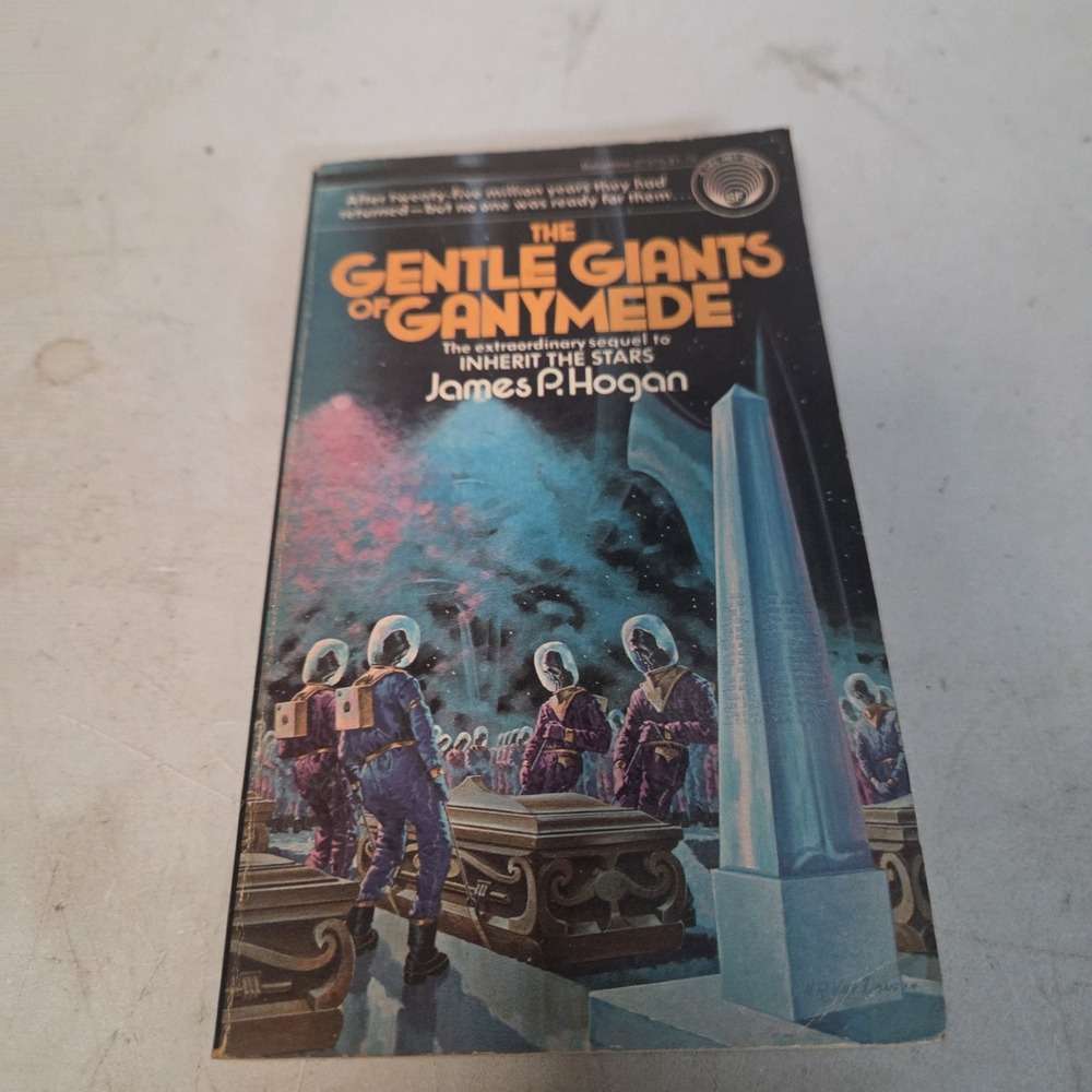 The Gentle Giants of Ganymede James P Hogan 1978 Sci-Fi Paperback 2nd Print